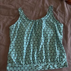 Aqua Polka Dot Swim Camisole Tankini XXL